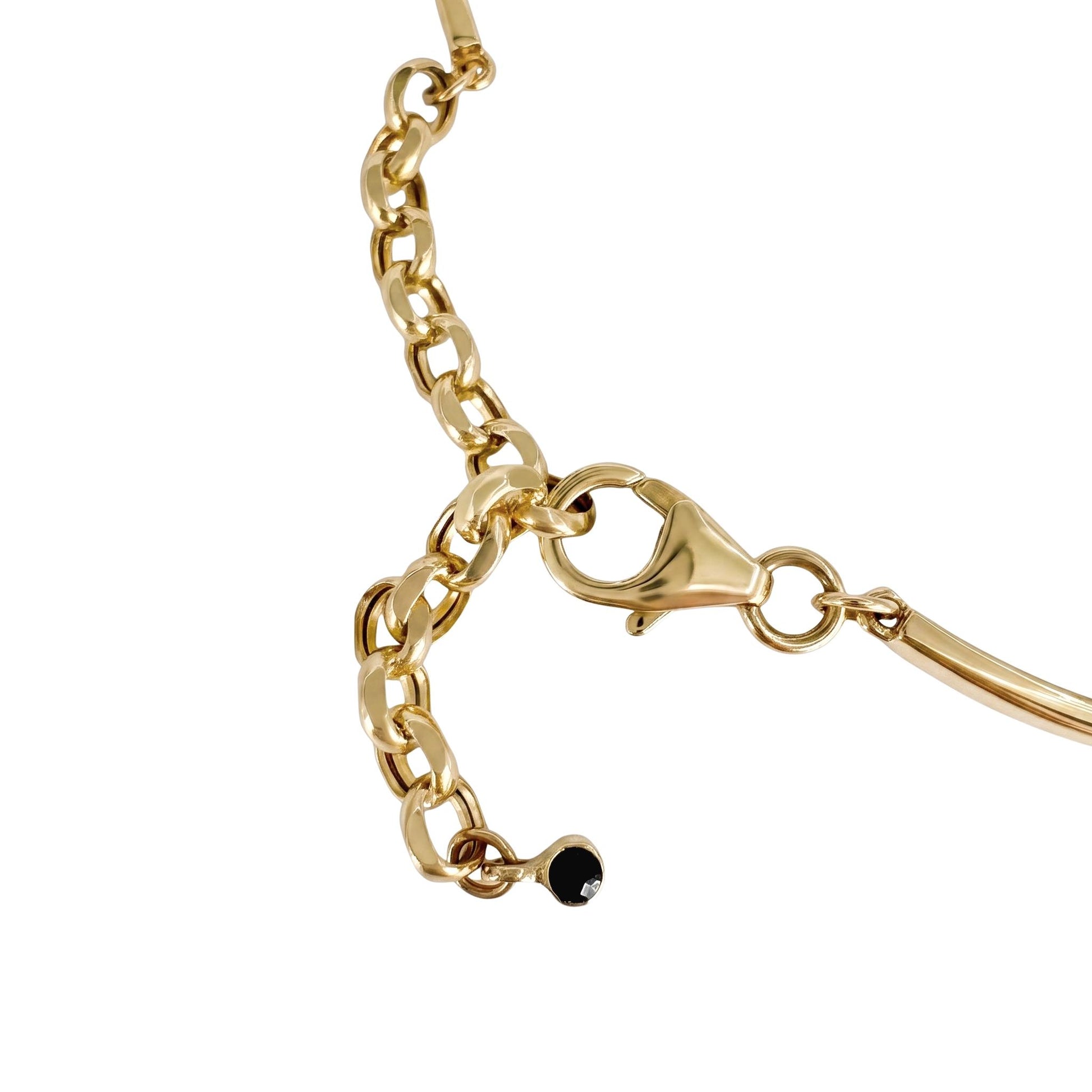 Vintage Diamond 14k Yellow Gold Line Bracelet