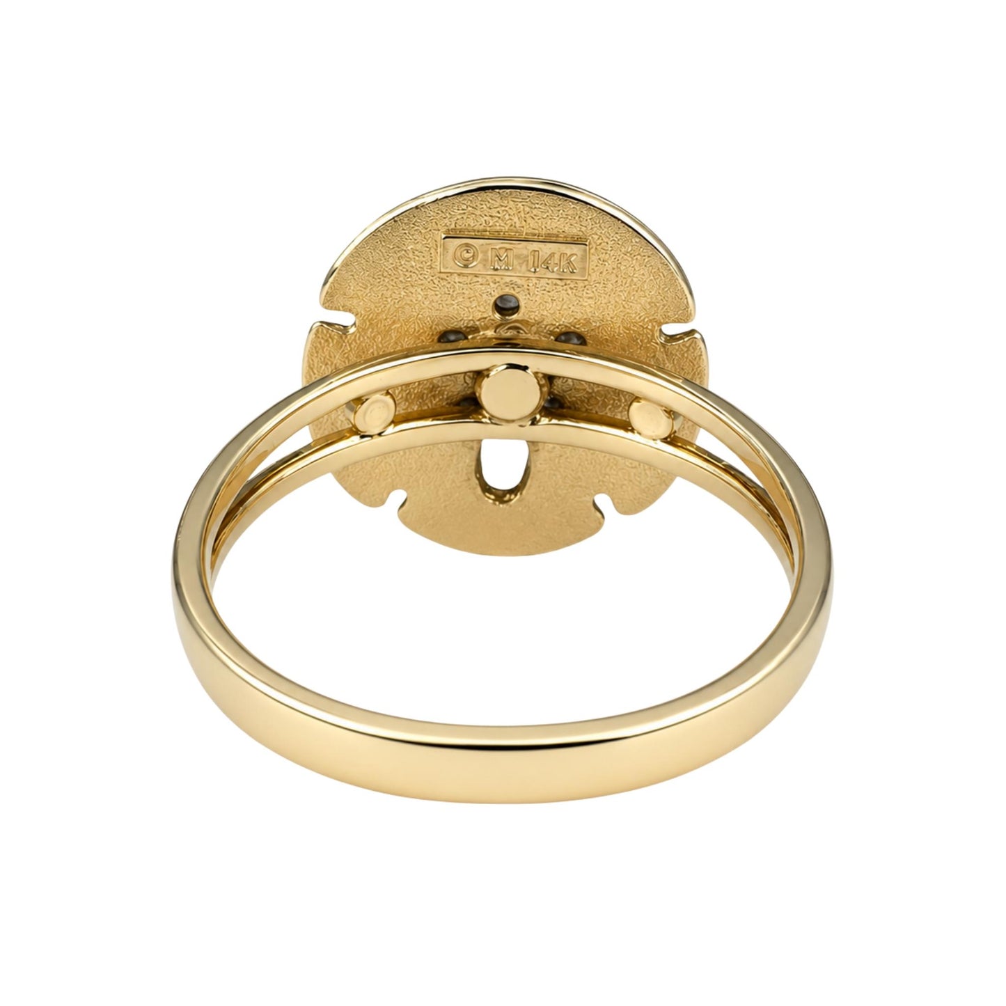 Diamond 14k Yellow Gold Sand Dollar Ring