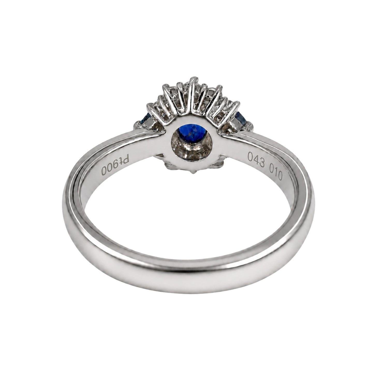Vintage Sapphire Diamond Platinum Ring