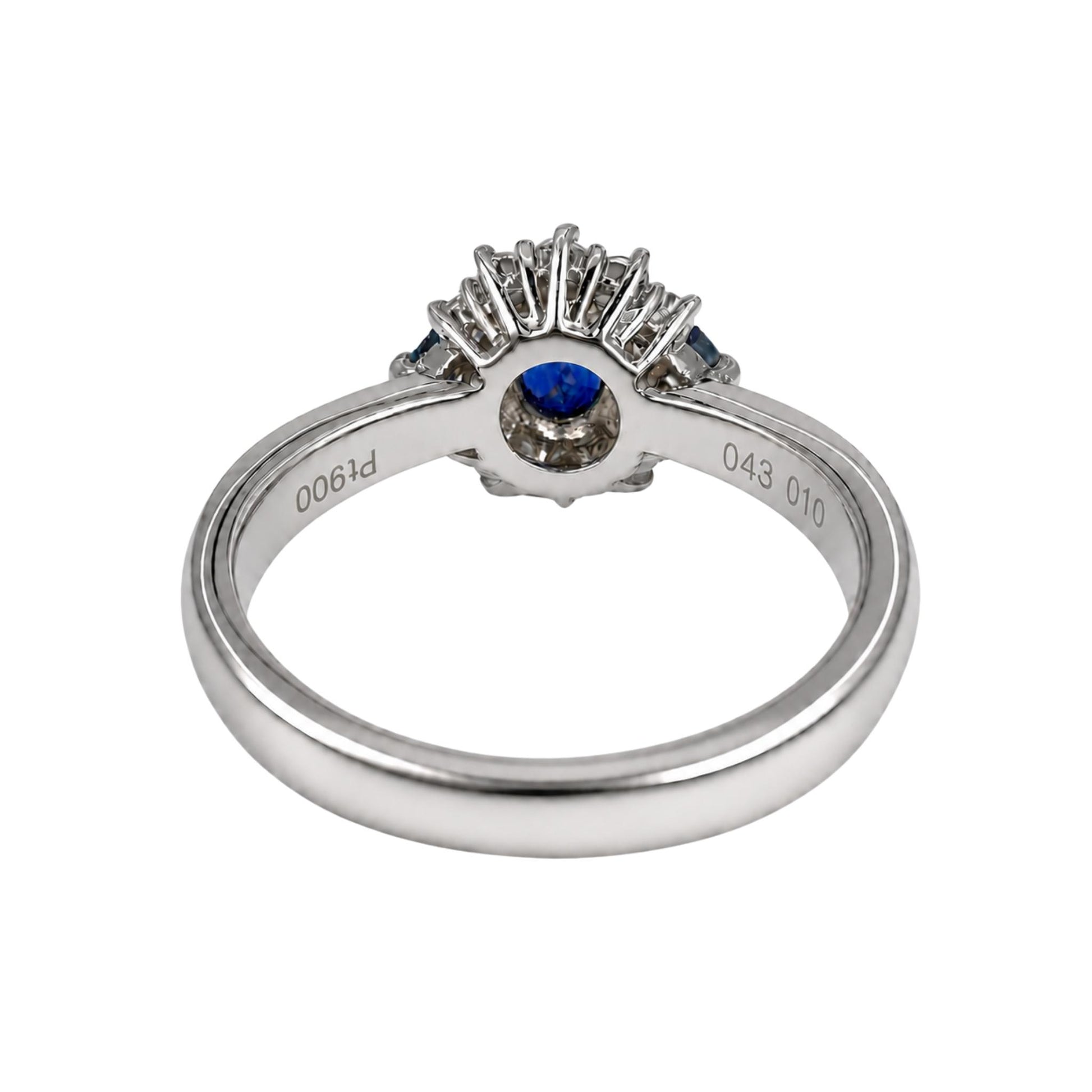 Vintage Sapphire Diamond Platinum Ring