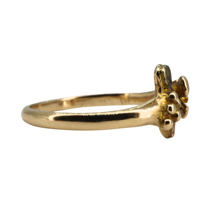 Vintage Black Hills 10k Tricolor Floral Ring
