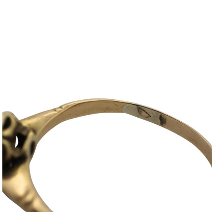 Art Deco Diamond Platinum Yellow Gold Daisy Ring