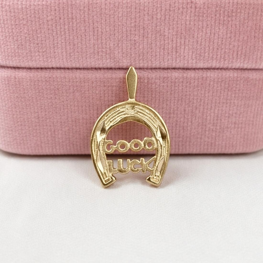 Vintage 14k Yellow Gold Good Luck Horseshoe Charm