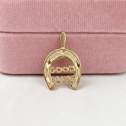 Vintage 14k Yellow Gold Good Luck Horseshoe Charm