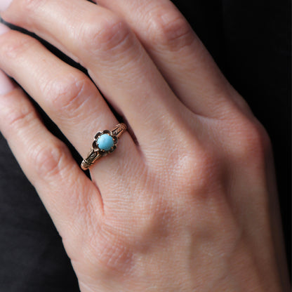 Victorian Turquoise 10k Antique Gold Ring