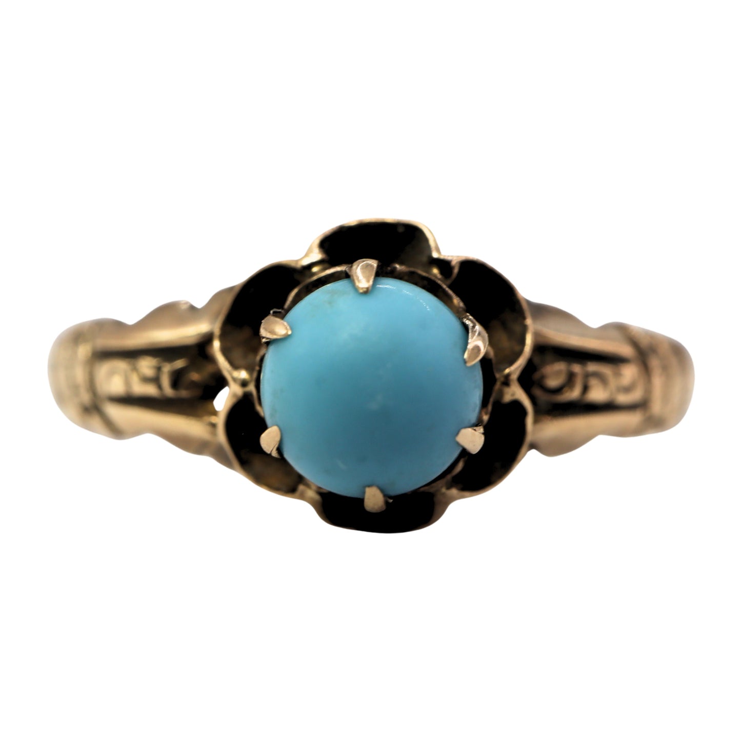 Victorian Turquoise 10k Antique Gold Ring