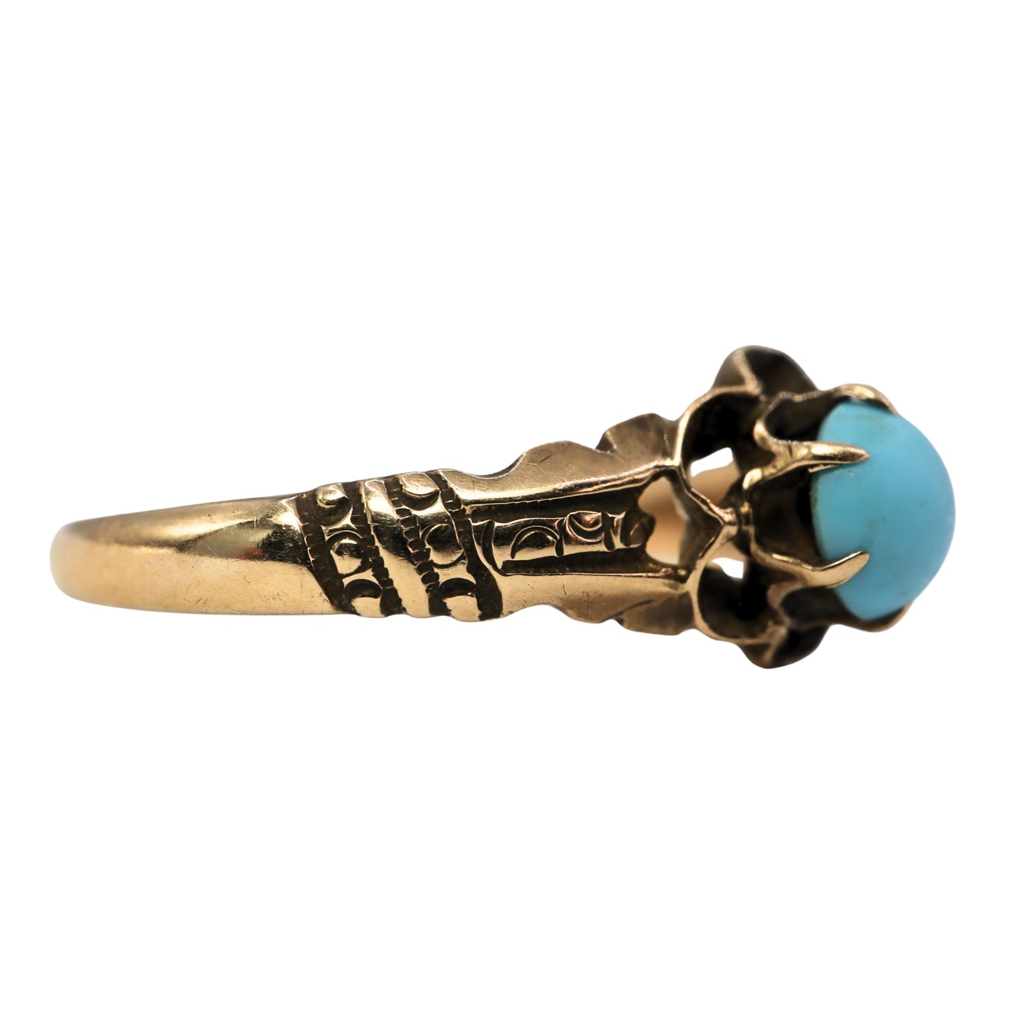 Victorian Turquoise 10k Antique Gold Ring