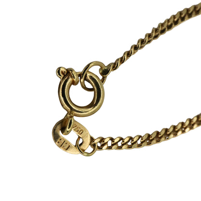 Vintage Emerald Diamond 18k Yellow Gold Necklace