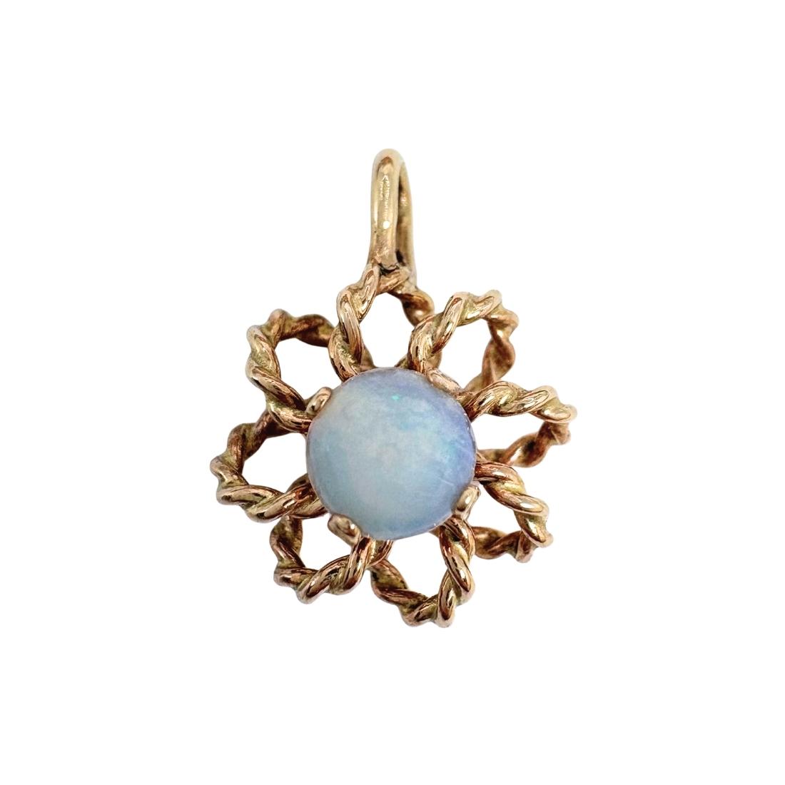 Vintage Opal 14k Yellow Gold Charm