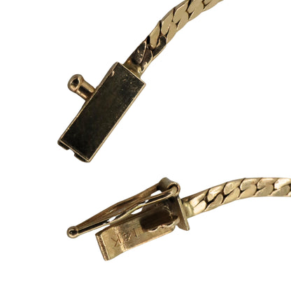 Vintage Ruby Diamond 14k Yellow Gold Bracelet