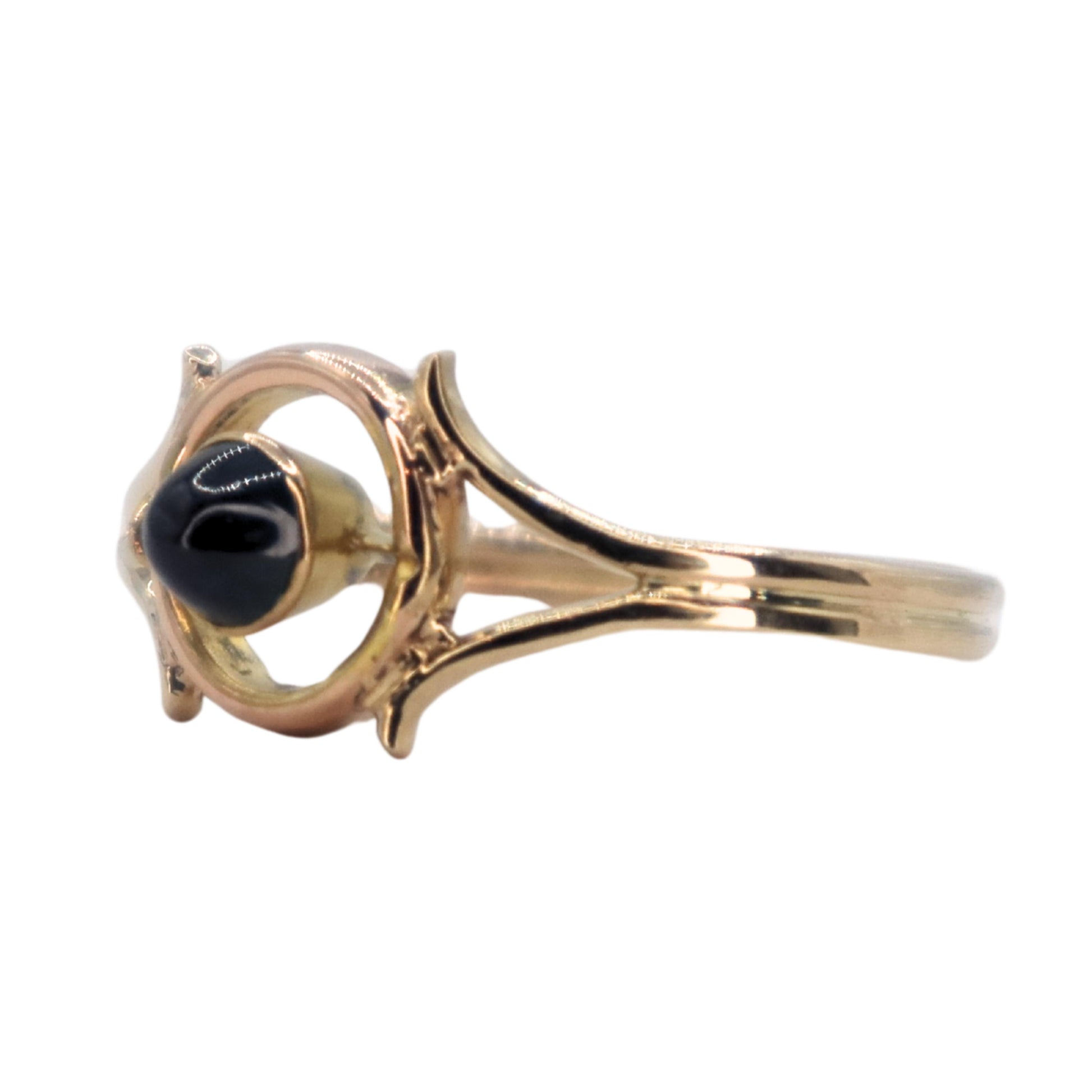 Vintage Sapphire 14k Yellow Gold Evil Eye Ring