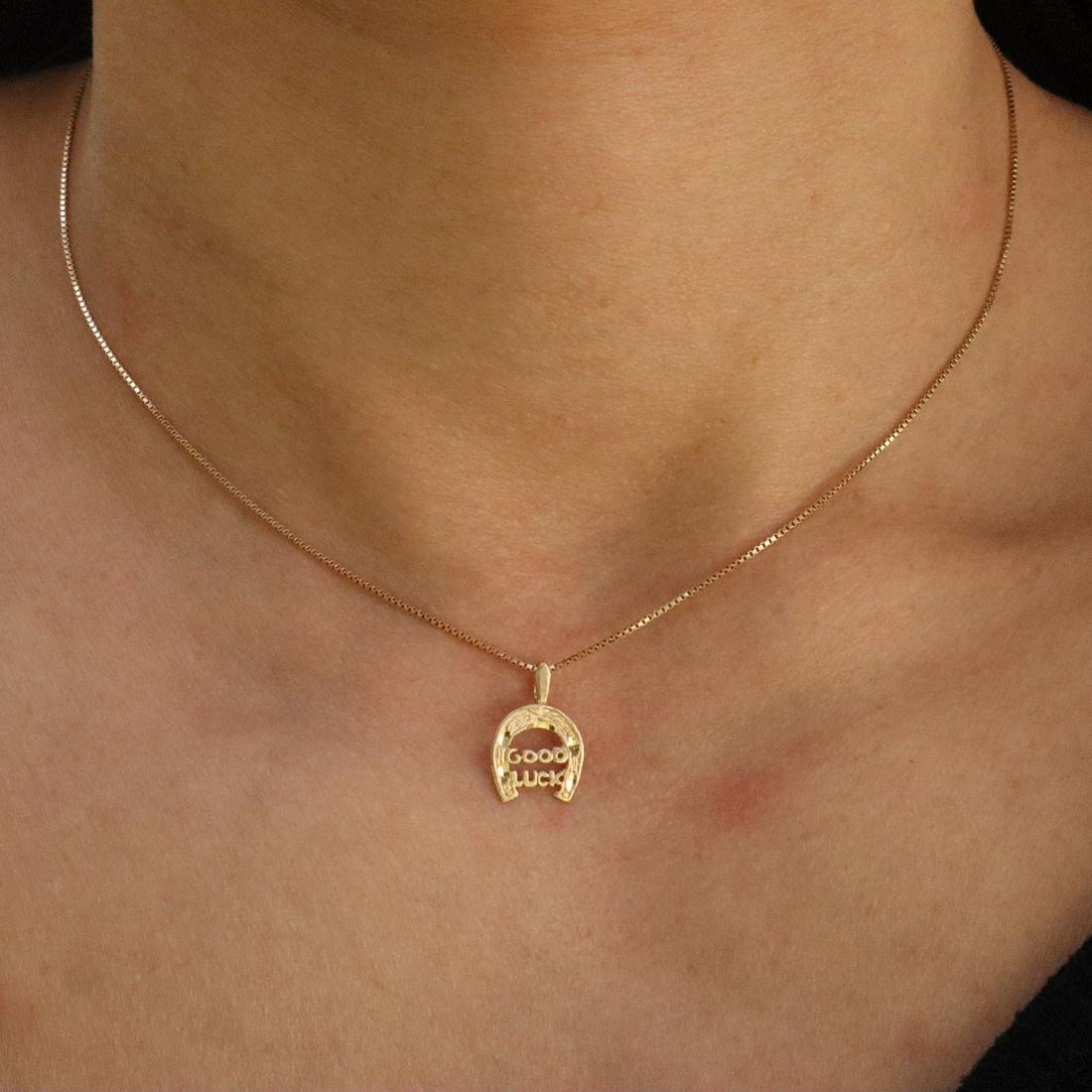Vintage 14k Yellow Gold Good Luck Horseshoe Charm