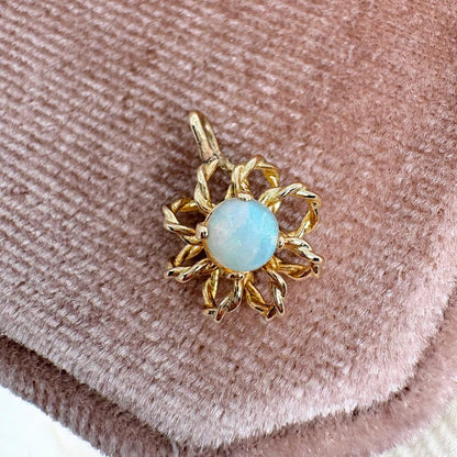 Vintage Opal 14k Yellow Gold Charm
