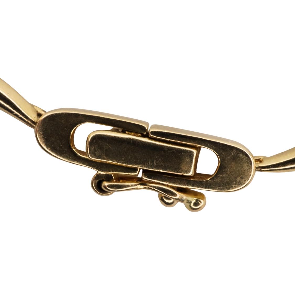 Vintage Diamond 14k Two Tone Wavy Bracelet