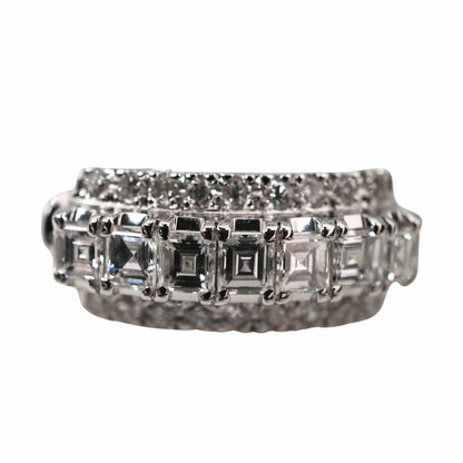 Vintage Diamond Platinum Band Ring