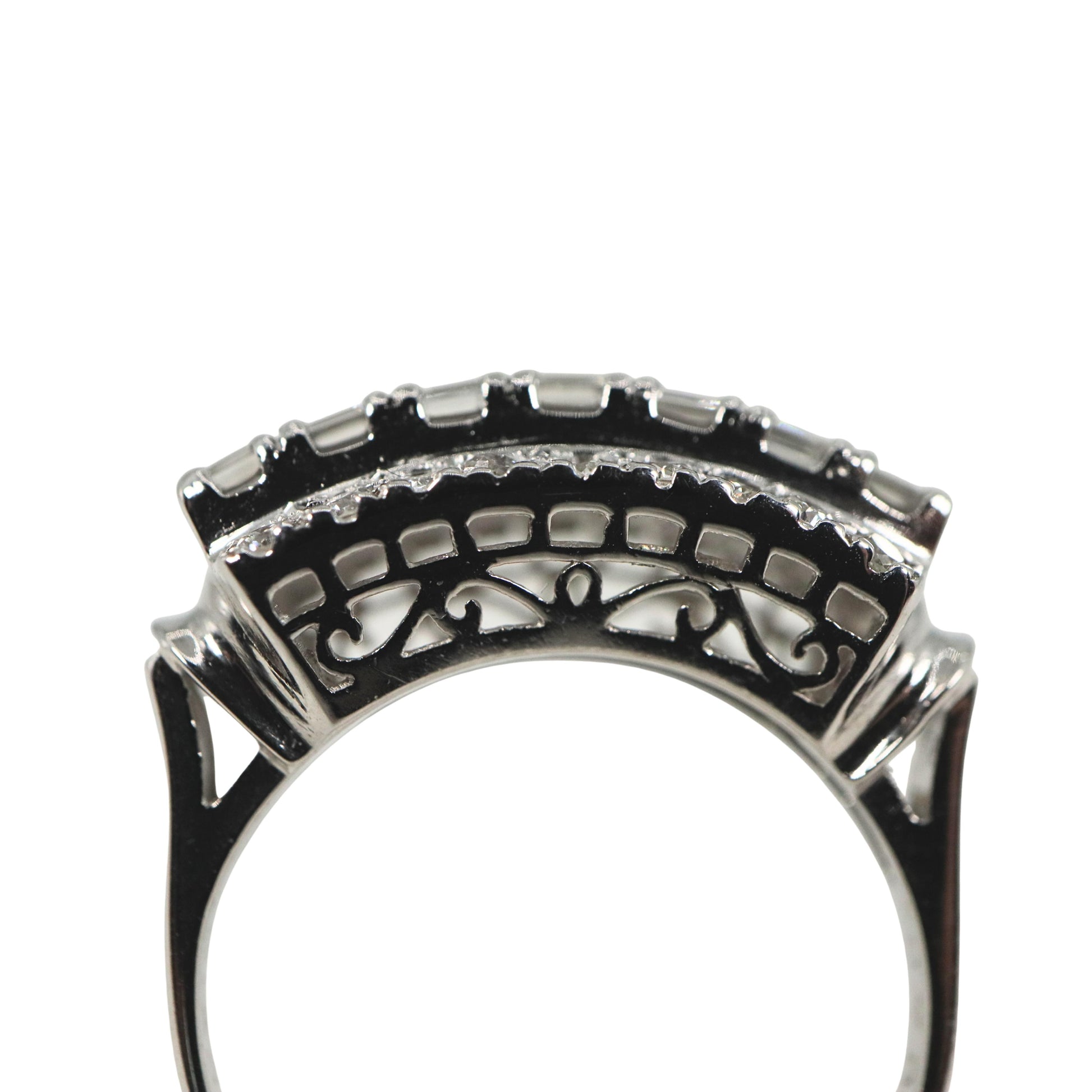 Vintage Diamond Platinum Band Ring