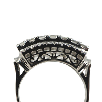 Vintage Diamond Platinum Band Ring