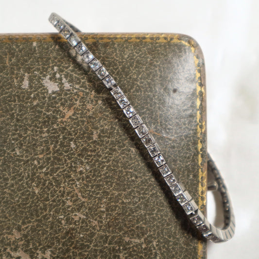 Art Deco Inspired Diamond Platinum Line Bracelet