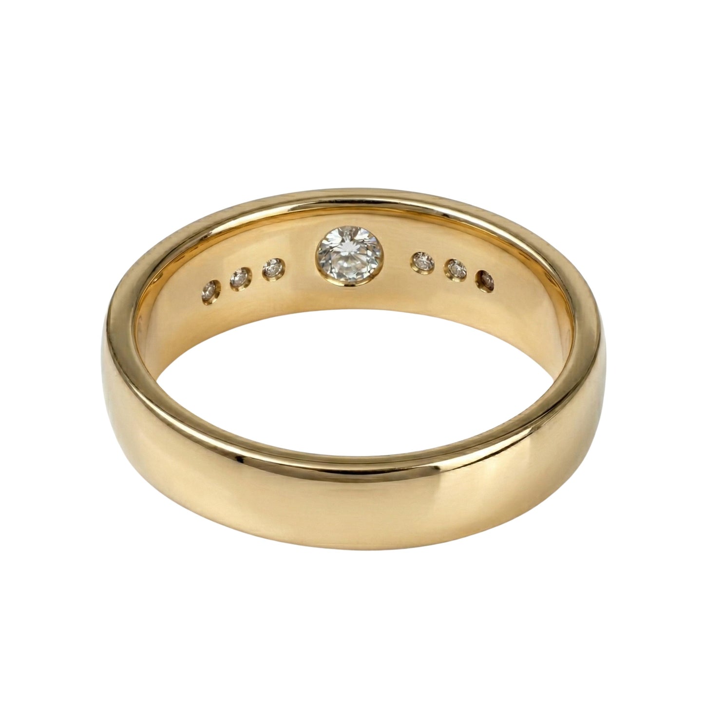 Mid Century 0.50 Carat Diamond 14k Yellow Gold Ring