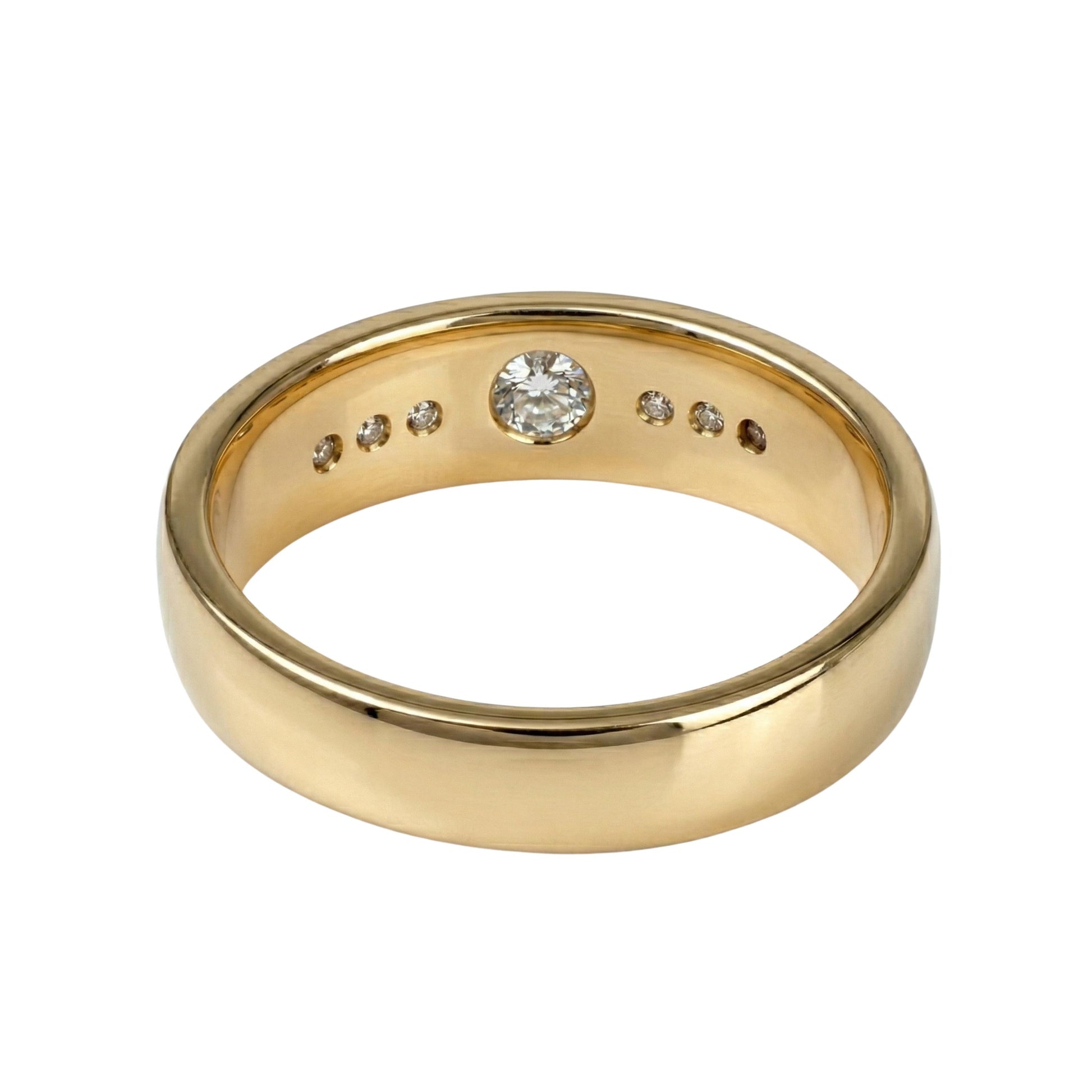 Mid Century 0.50 Carat Diamond 14k Yellow Gold Ring
