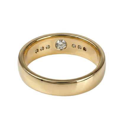Mid Century 0.50 Carat Diamond 14k Yellow Gold Ring