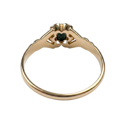 Victorian Bloodstone 14k Yellow Gold Engraved Ring