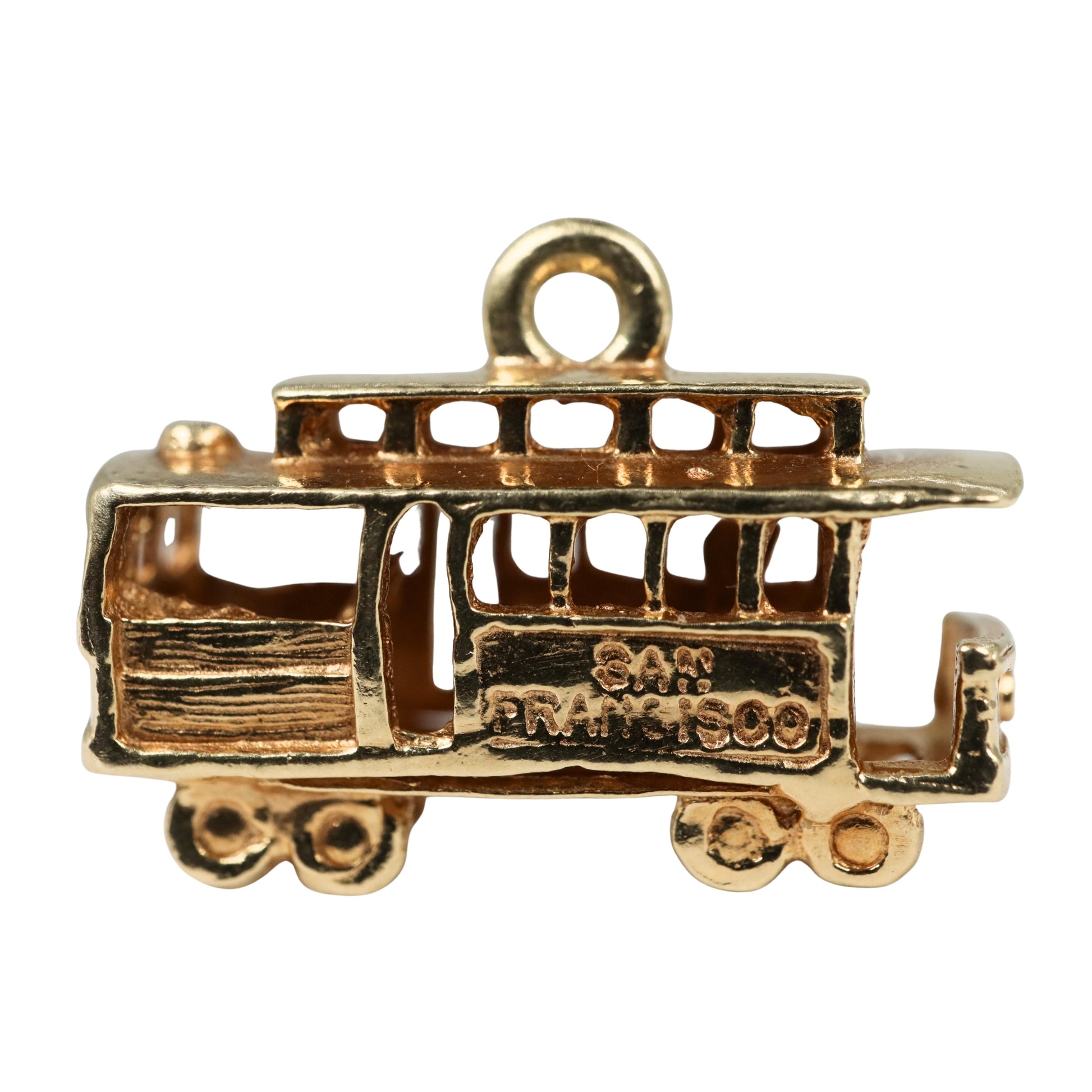 Vintage 14k Yellow Gold San Francisco Cable Car Charm