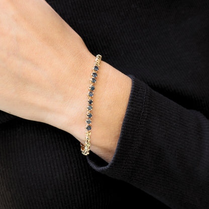 Vintage Sapphire 14k Yellow Gold Bracelet