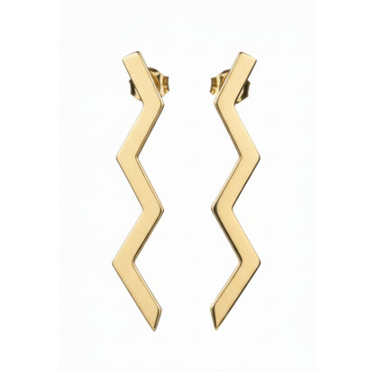 Vintage Tiffany & Co. Paloma Picasso 18k Yellow Gold Zig Zag Earrings