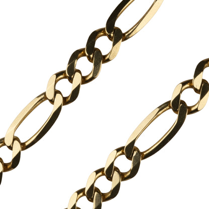Vintage Italian 14k Yellow Gold Figaro Chain Necklace