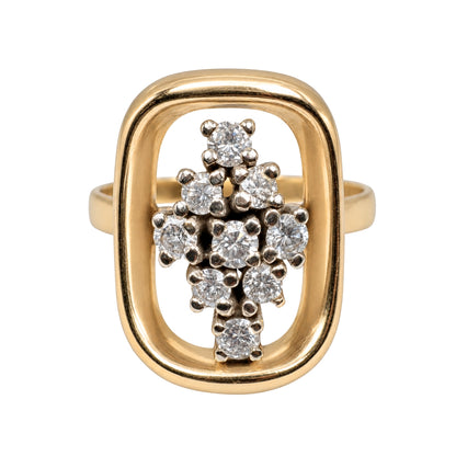 Vintage Diamond 14k Gold Openwork Ring