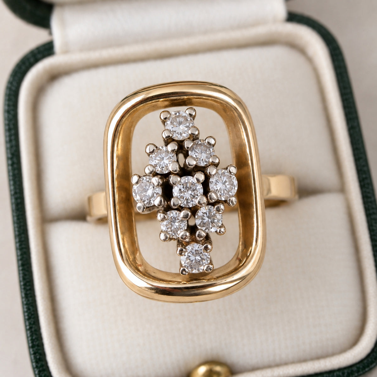 Vintage Diamond 14k Gold Openwork Ring