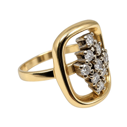 Vintage Diamond 14k Gold Openwork Ring