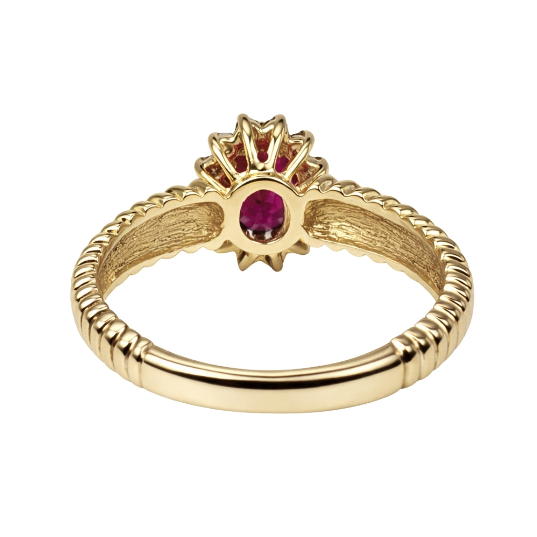 Vintage Tourmaline Diamond 14k Yellow Gold Ring