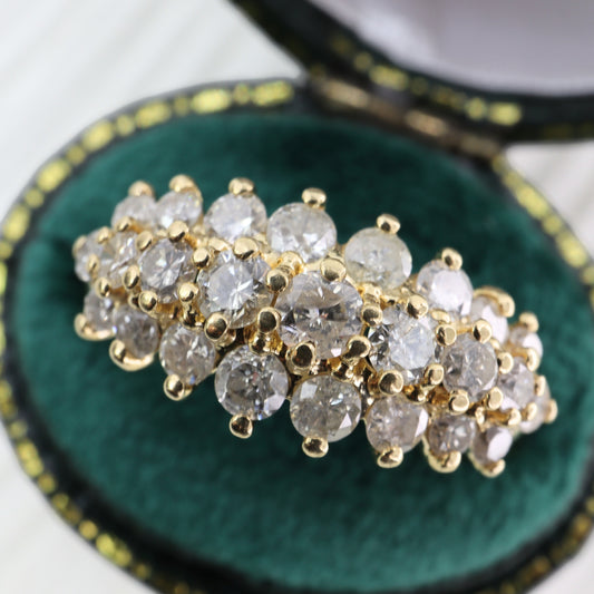 Vintage Diamond 14k Yellow Gold Band Ring