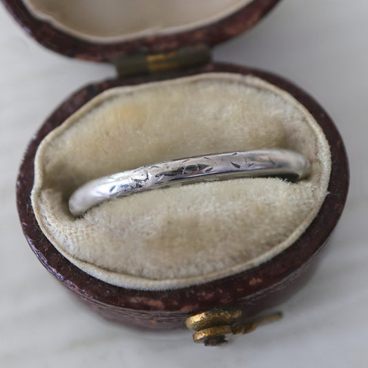 Art Deco Platinum Band Ring