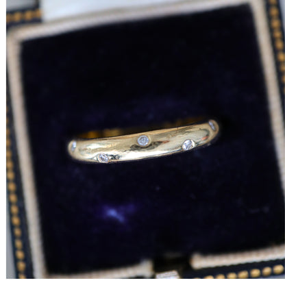 Vintage Diamond 10k Yellow Gold Band Ring