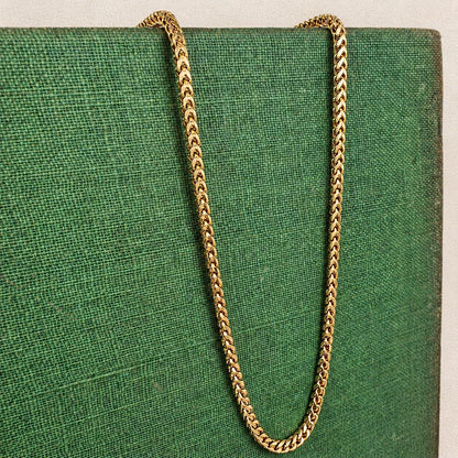 Vintage Italian 14k Yellow Gold Franco Chain