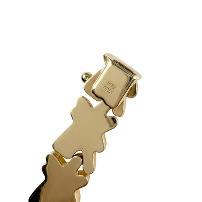 Vintage Italian 14k Yellow Gold X Bracelet