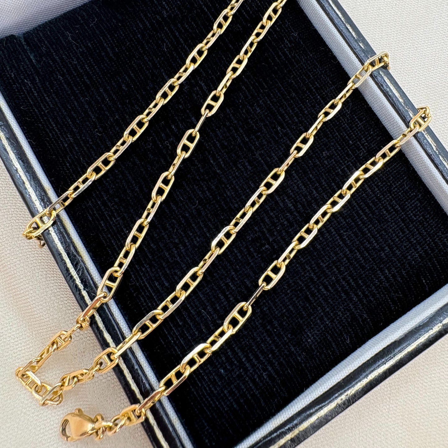 Vintage 14k Yellow Gold Mariner's Link Necklace