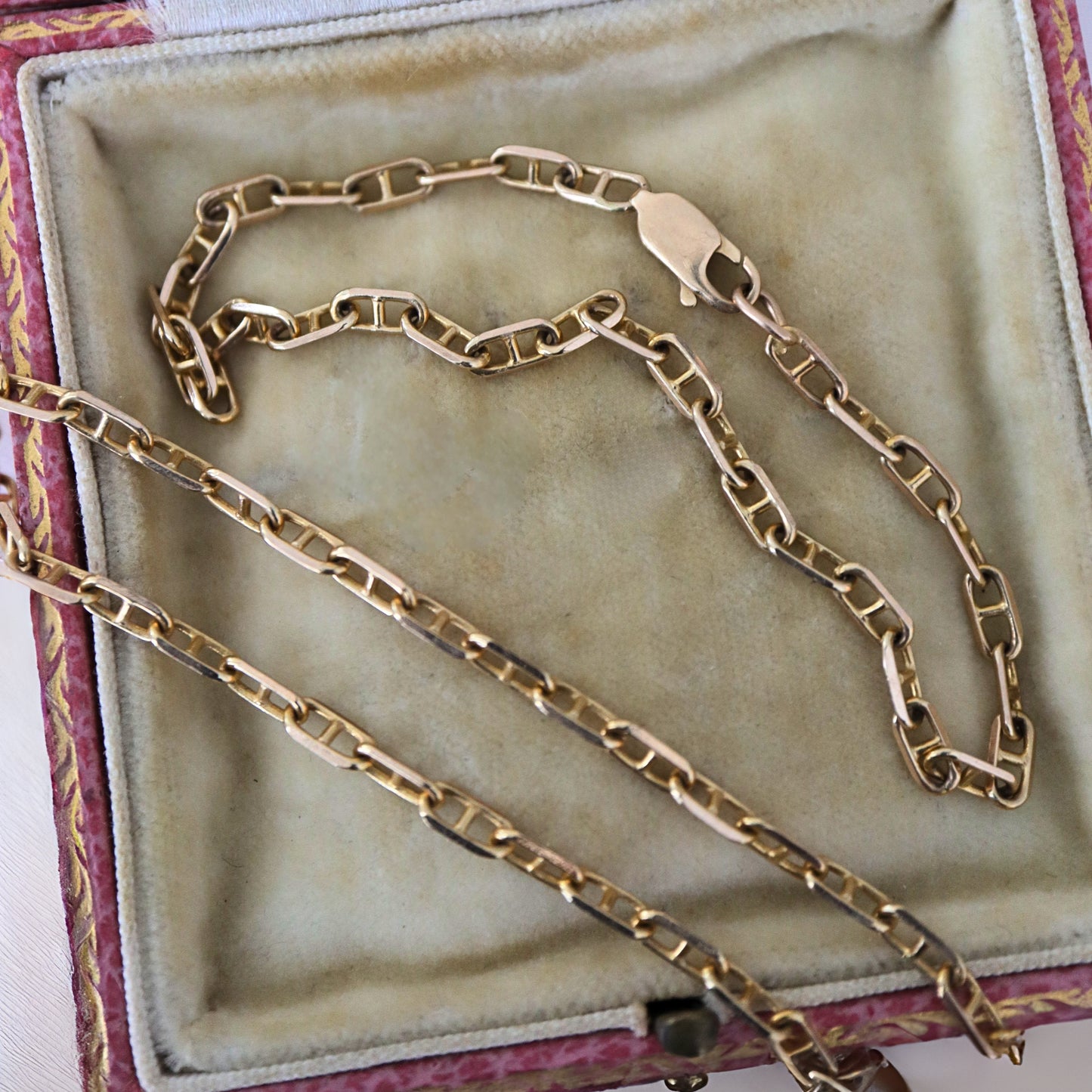 Vintage 14k Yellow Gold Mariner's Link Necklace