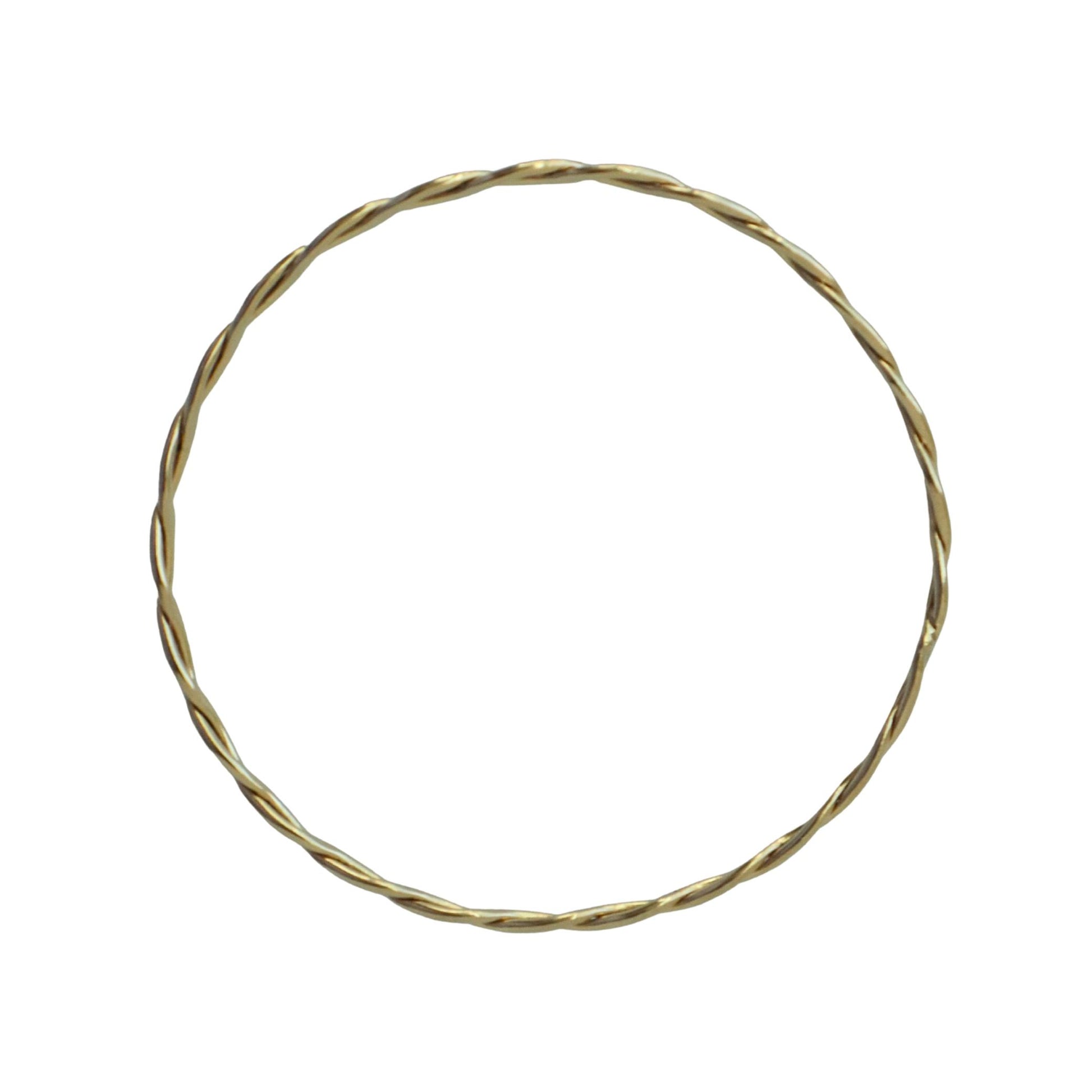 Vintage 14k Yellow Gold Twist Bangle
