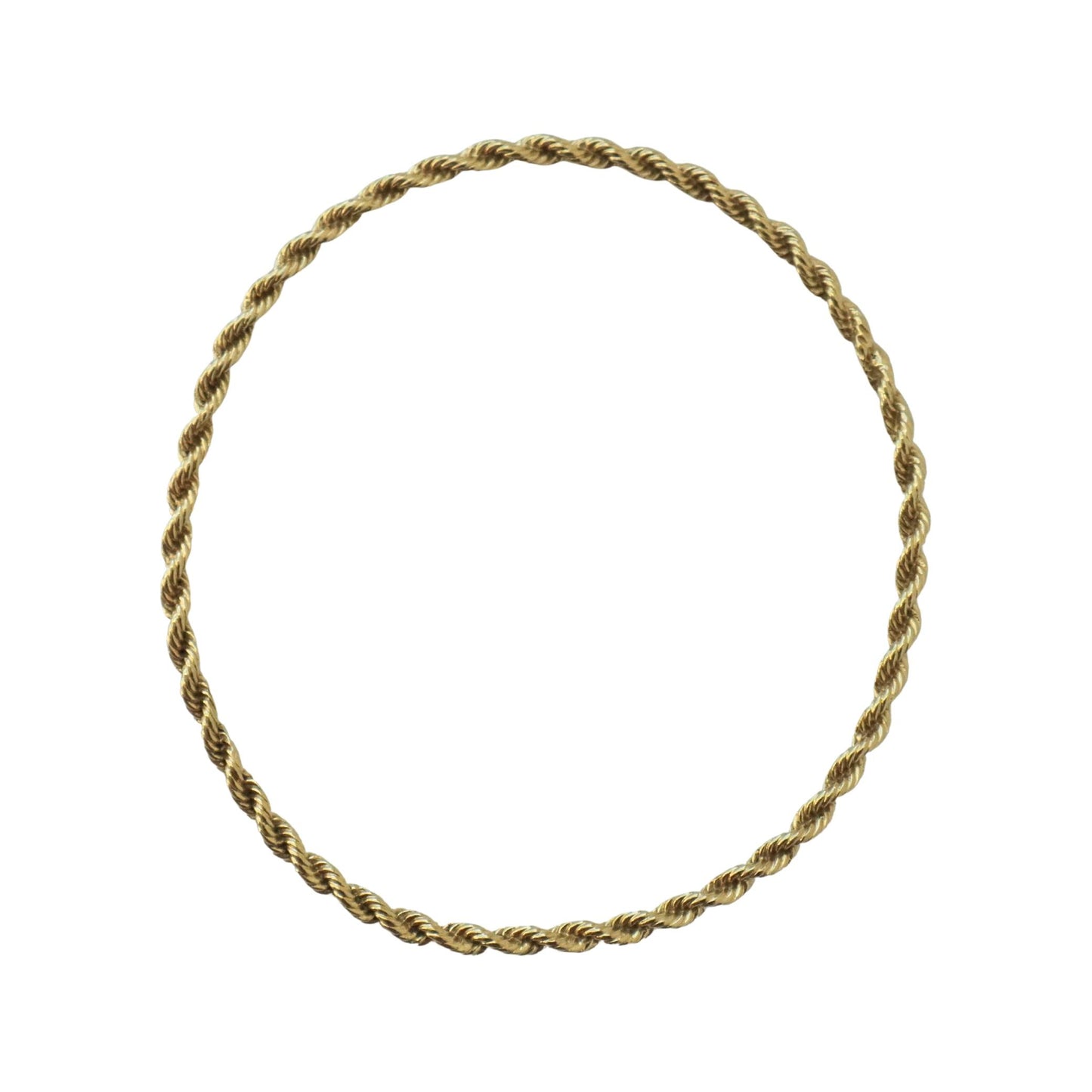 Vintage 14k Yellow Gold Rope Bangle