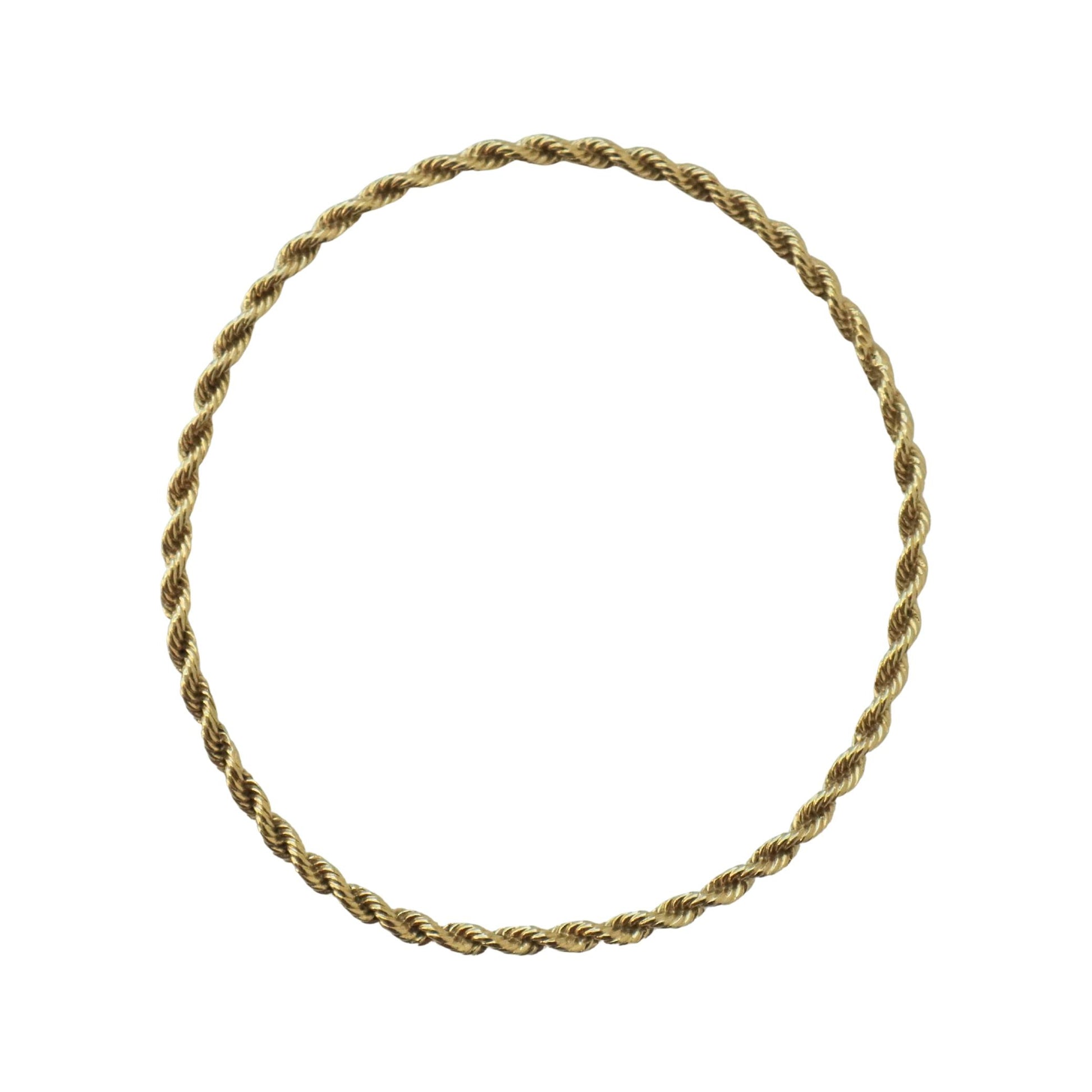 Vintage 14k Yellow Gold Rope Bangle