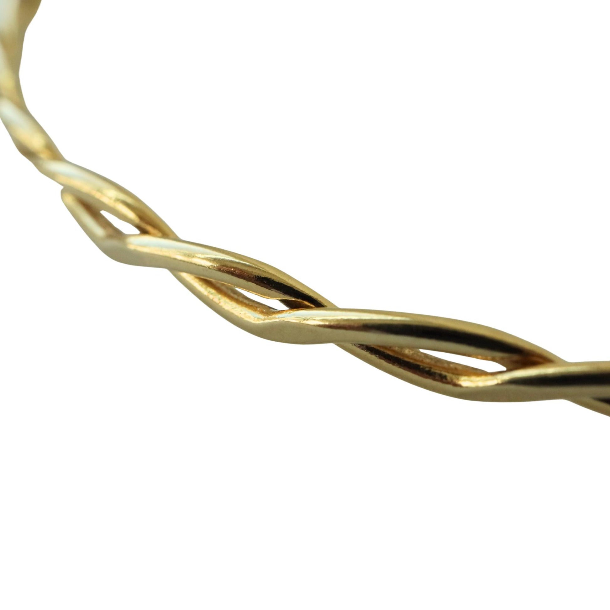 Vintage 14k Yellow Gold Twist Bangle